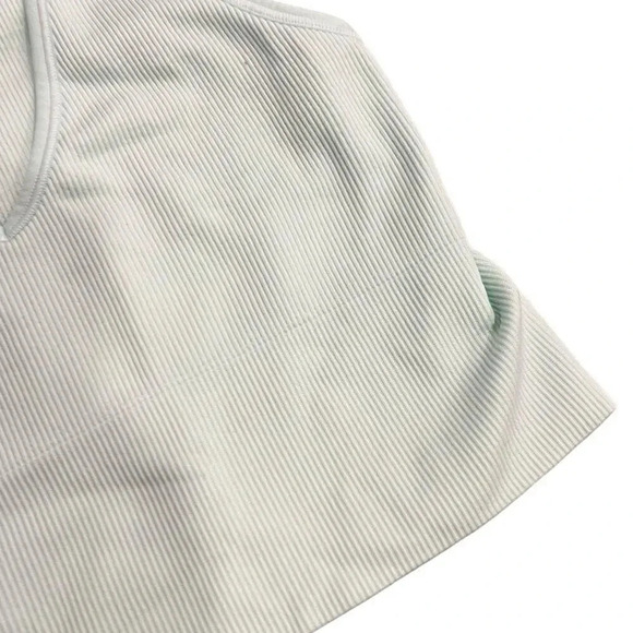 Athleta Light Teal Ribbed Aurora Crop Tank XS - Picture 2 of 4